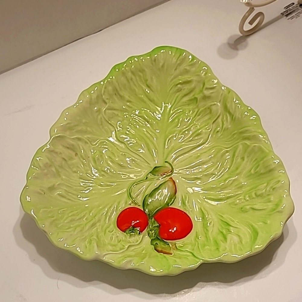 💣Leafy Cottagecore/Fairycore Carlton ware leaf platter Ca